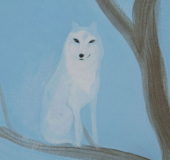 El ombre de los lobos, 2006, acrylic on canvas, 200 x 200 cm 
